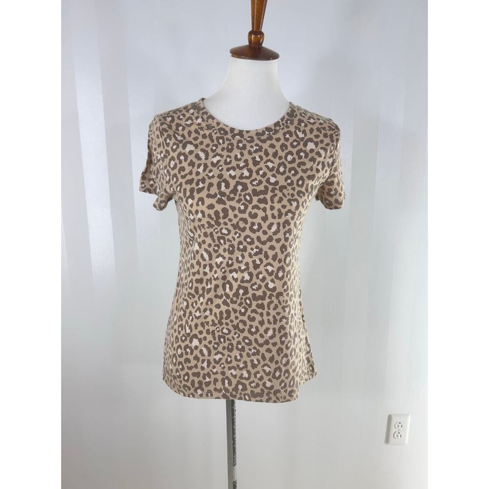 ZOE + LIV Animal Print Short Sleeve Top